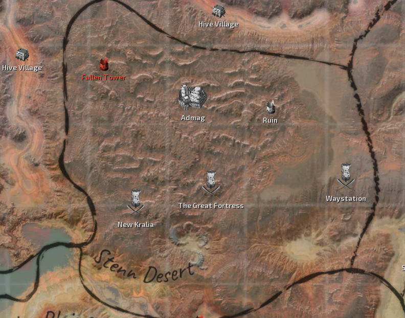 Stenn Desert Map Locations
